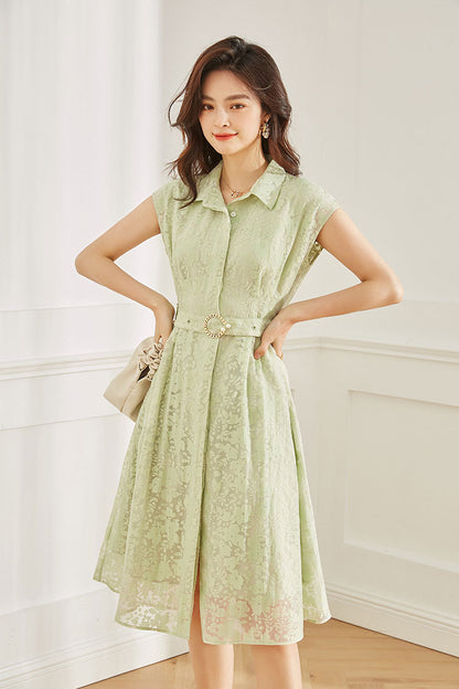 韓国ファッション SELCA-ジャガードカラードレス-2024ss-81-013