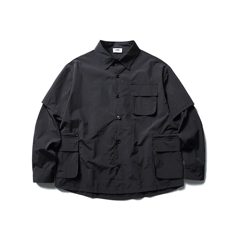 韓国ファッション SELCA-Multi-pocket 2way shirt-mselca2024ss-039-02