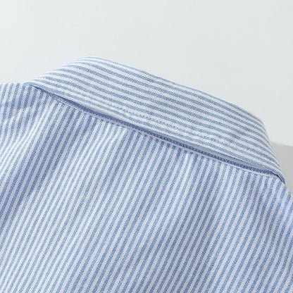 韓国ファッション SELCA-blue striped shirt-mselca2024ss-009-03