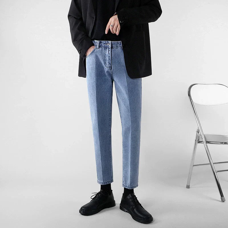 韓国ファッション SELCA-center pleat denim pants-2024ss-pt07-03