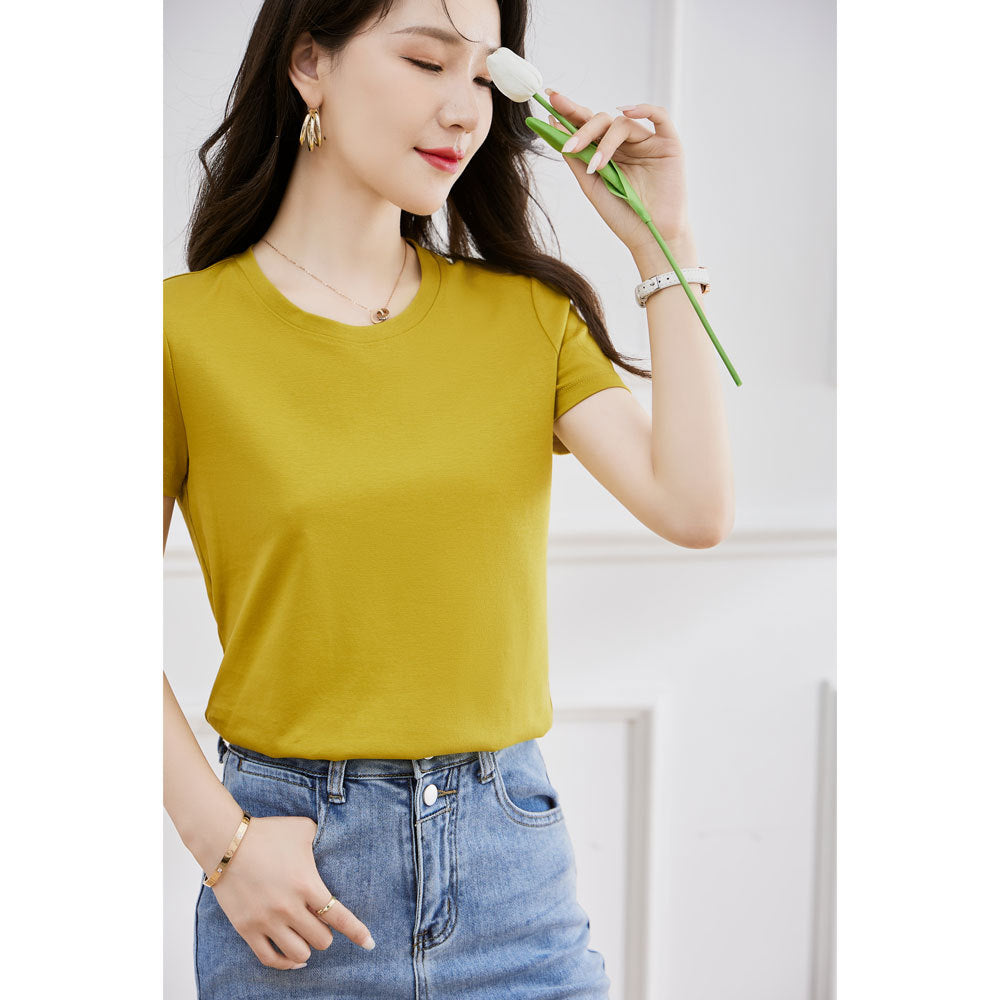 韓国ファッション SELCA-ラウンドネックTシャツ-2024ss-119-07