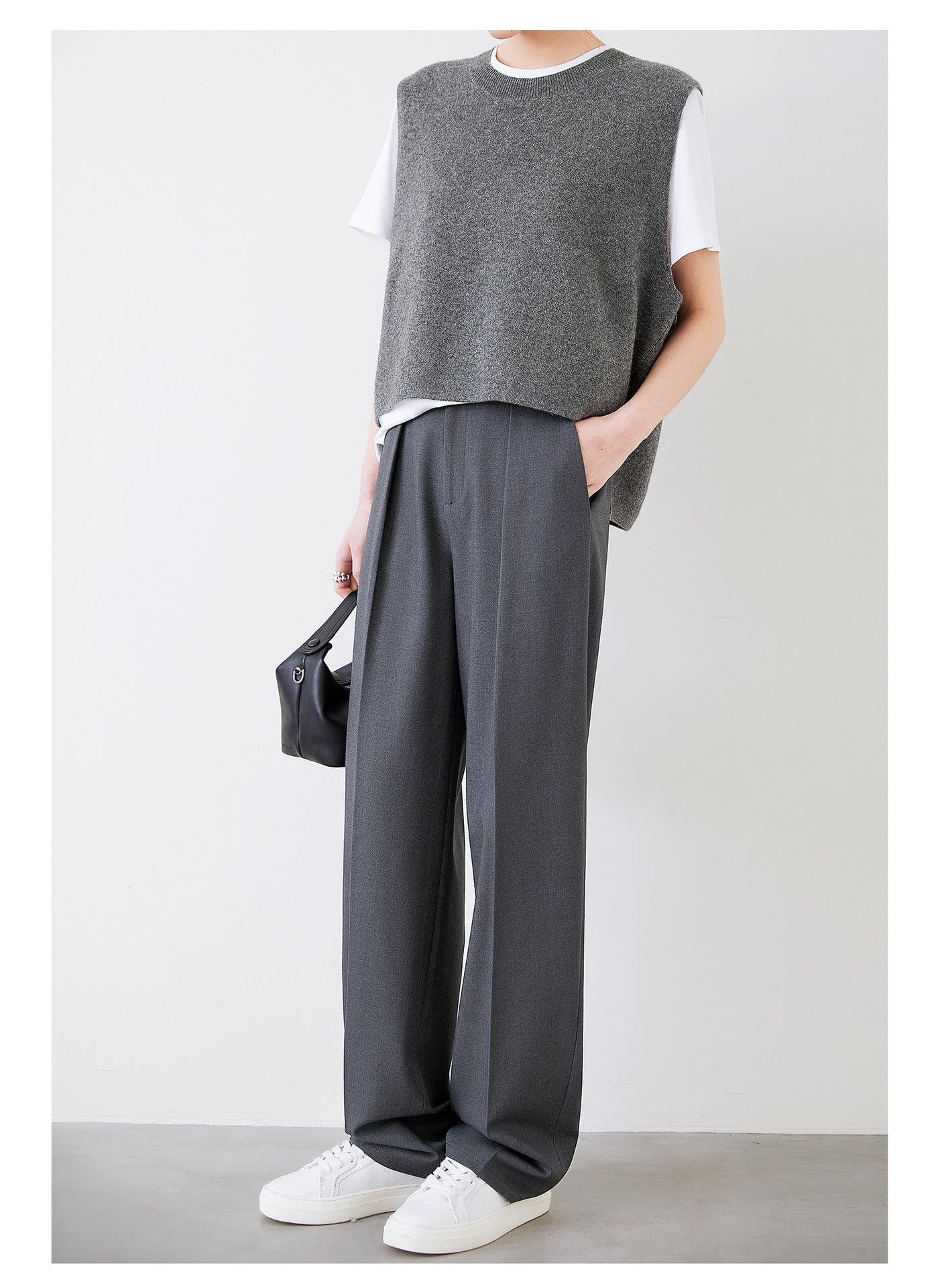 韓国ファッション SELCA-センタープレスストレートパンツ-2024ss-006-018