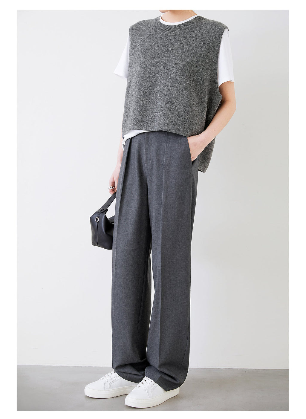 韓国ファッション SELCA-センタープレスストレートパンツ-2024ss-006-018