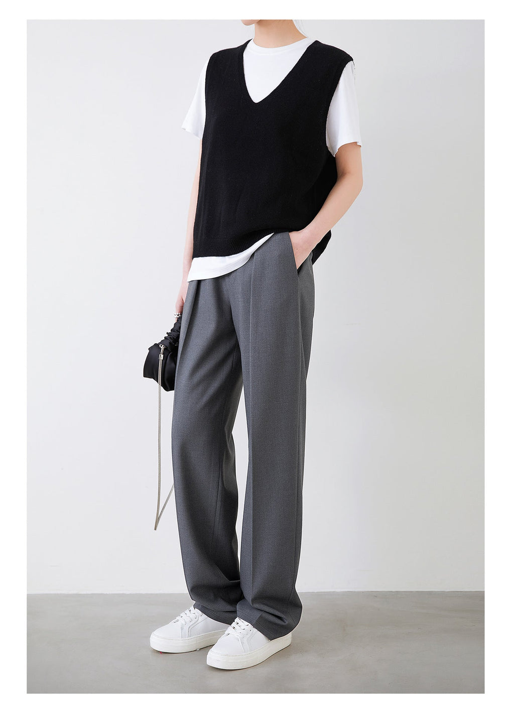 韓国ファッション SELCA-センタープレスストレートパンツ-2024ss-006-019