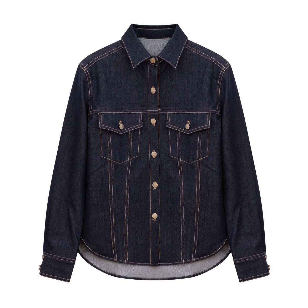 韓国ファッション SELCA-ステッチデニムセットアップ(トップス)-2024ss-005-05