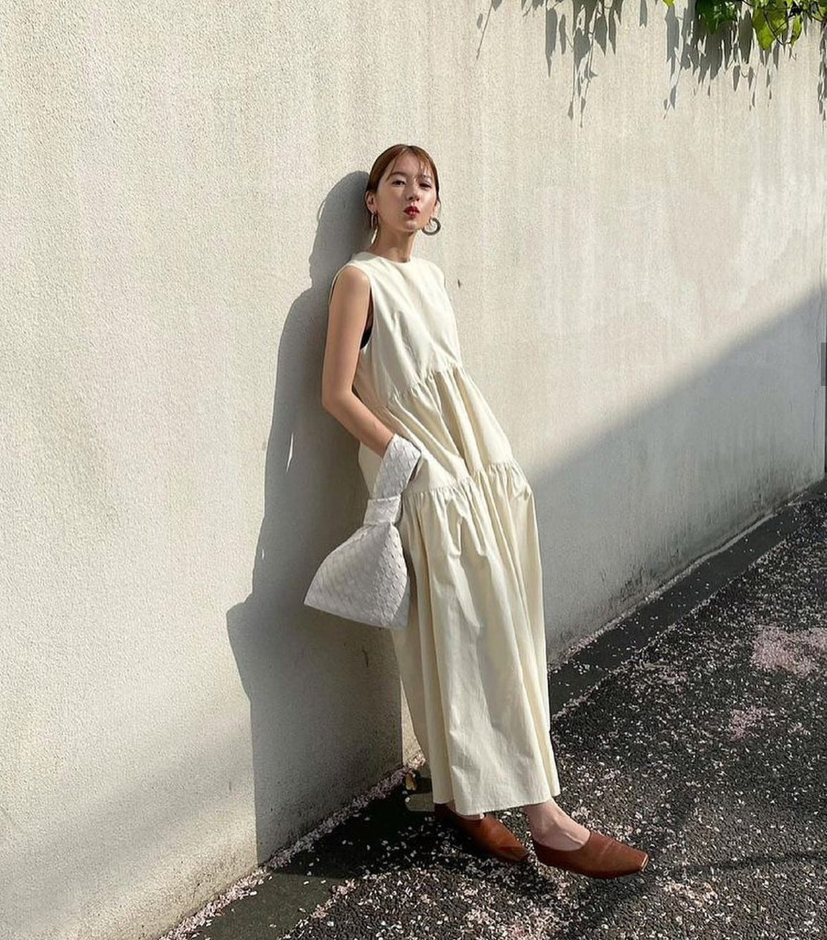 韓国ファッション SELCA-コットンノースリーブワンピース-2023ss-op05-02-02