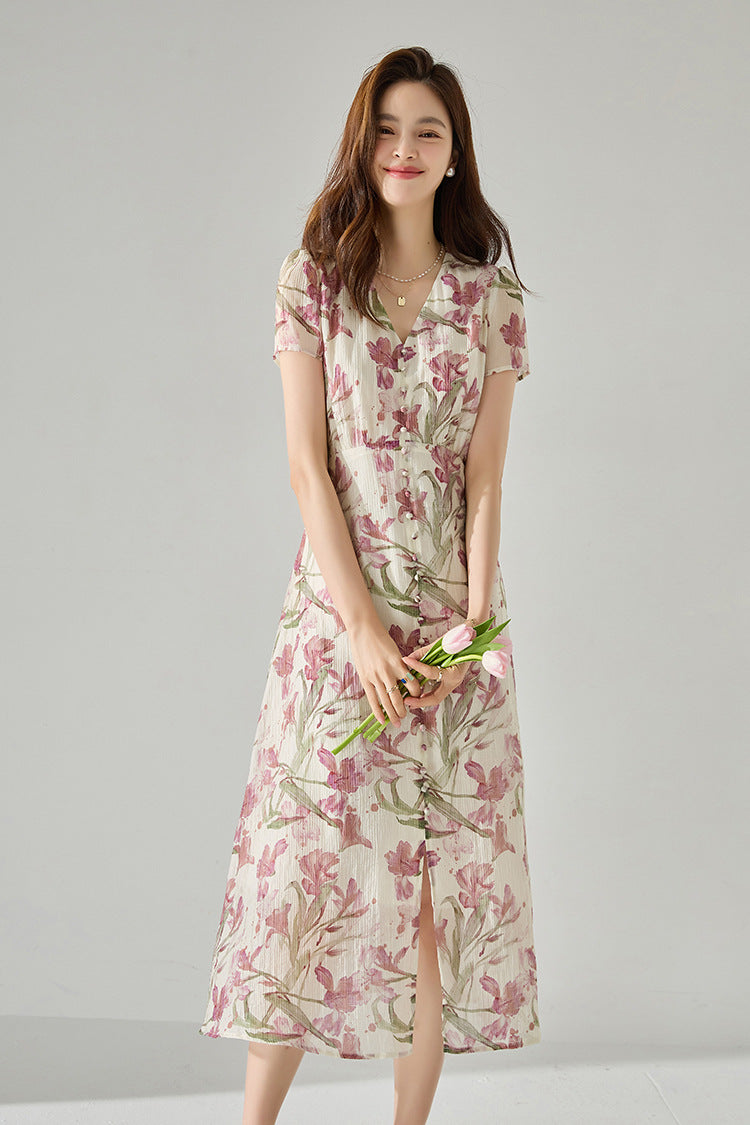 韓国ファッション SELCA-フレンチアイリスワンピース-2024ss-118-09
