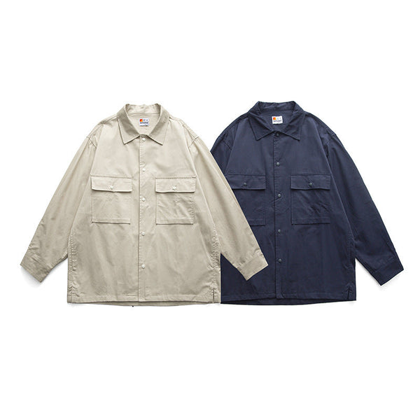 韓国ファッション SELCA-double pocket casual shirt-mselca2024ss-0110-03