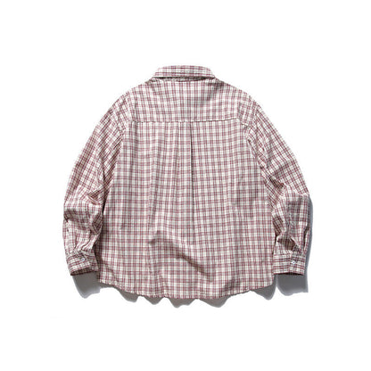韓国ファッション SELCA-Triple line check casual shirt-mselca2024ss-033-02