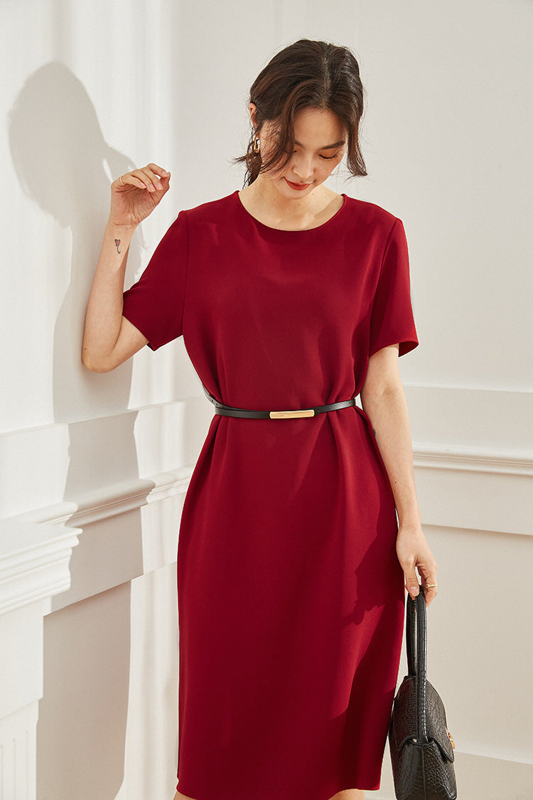 韓国ファッション SELCA-マットカジュアルミディアムワンピース-2024ss-95-026