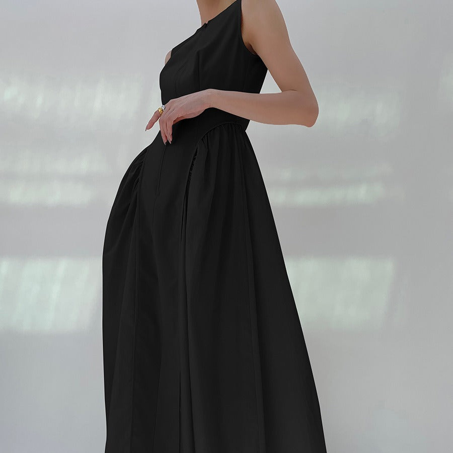 韓国ファッション SELCA-パッチワークデザインプリーツワンピース-2024ss-0038-04