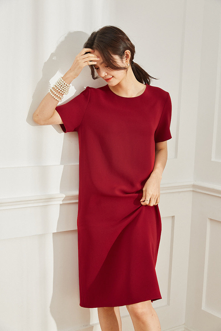 韓国ファッション SELCA-マットカジュアルミディアムワンピース-2024ss-95-022