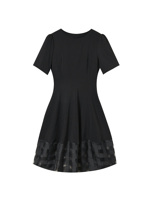韓国ファッション SELCA-オーガンジーパッチワークドレス-2024ss-151-05
