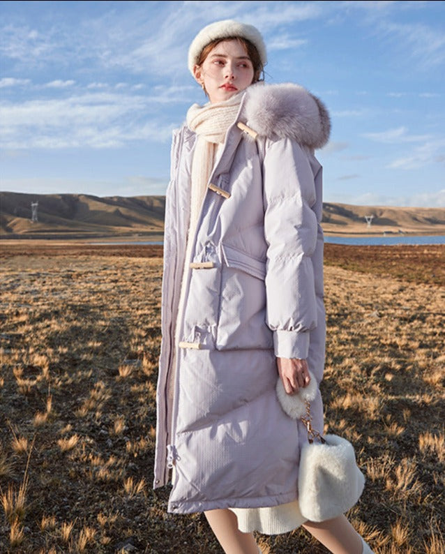 韓国ファッション SELCA-フォックスファーロングダウン-2023aw-tp50-01