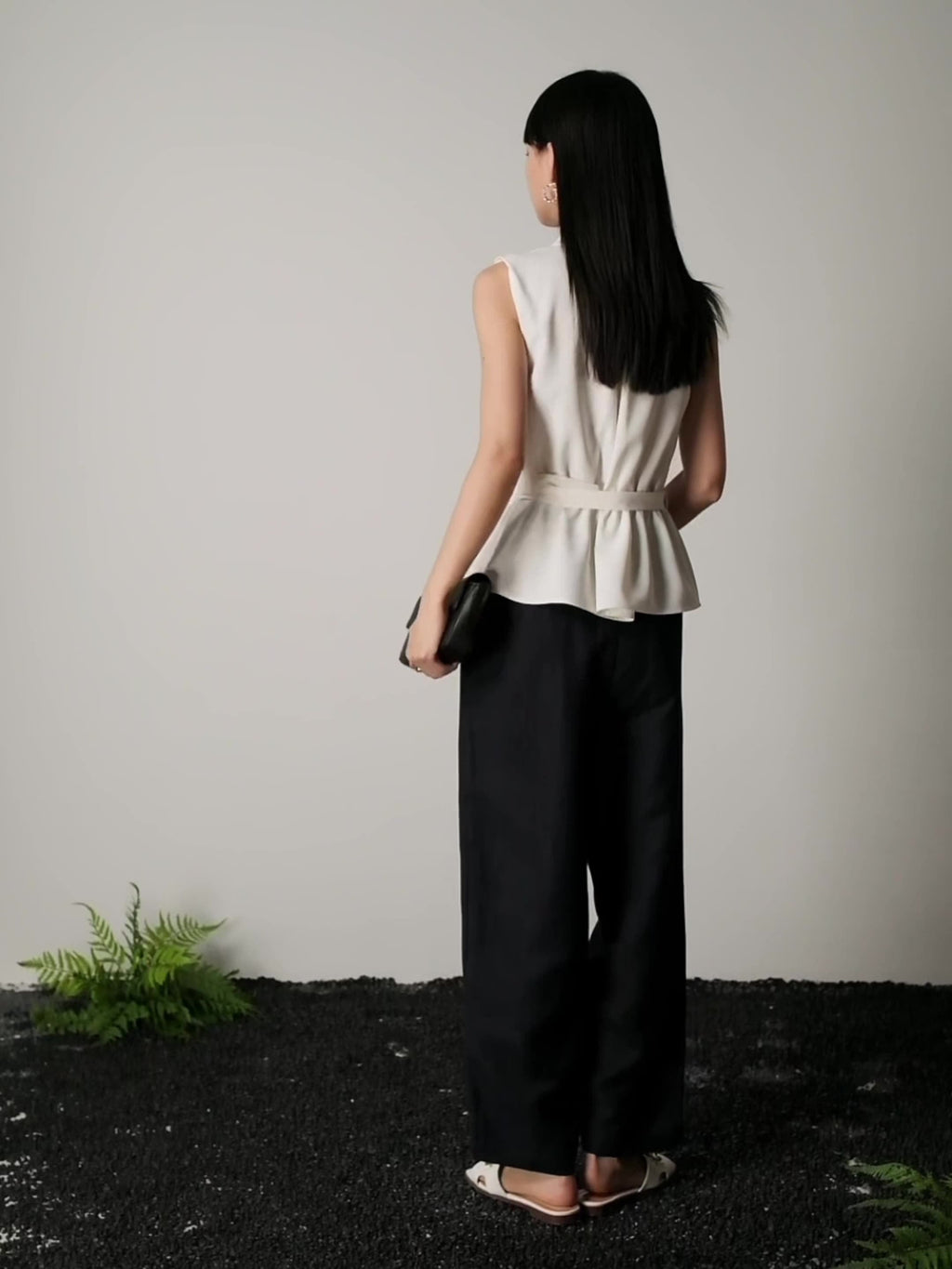 韓国ファッション SELCA-ノースリーブシャツチュニック-2024ss-tp34-09