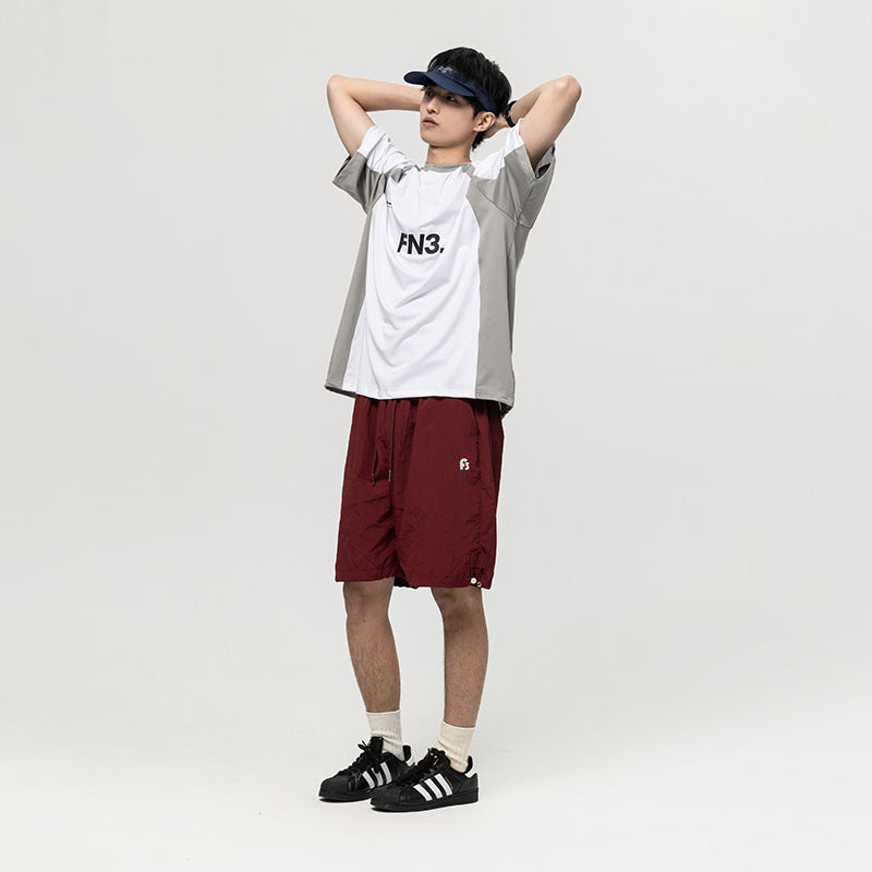 Sports design patchwork T-shirt