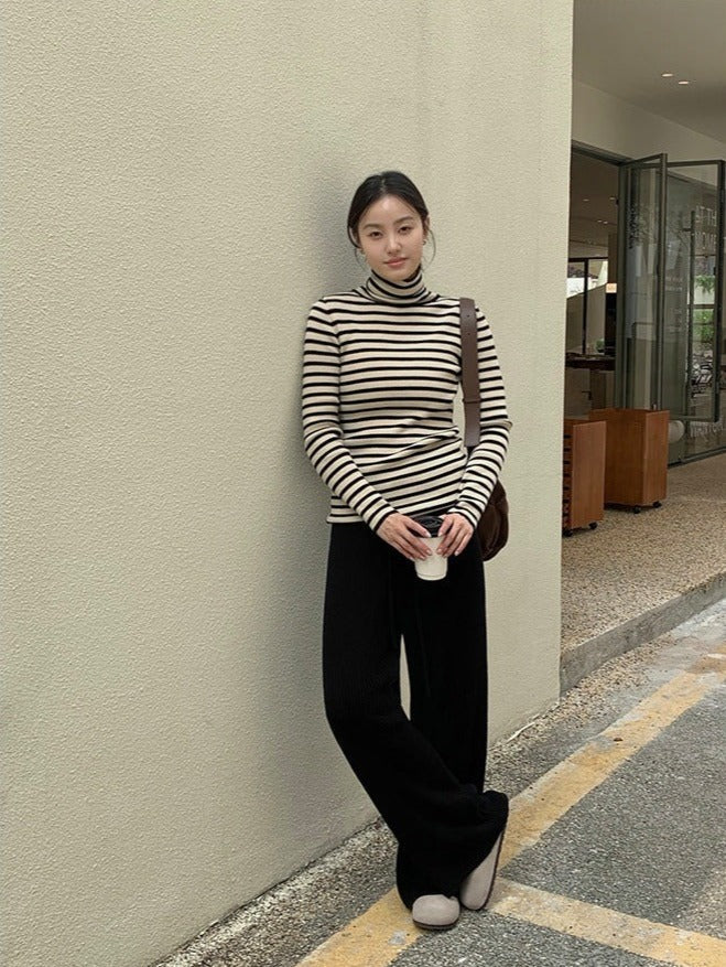 韓国ファッション SELCA-リブタートルニット-2023aw-tp20-05
