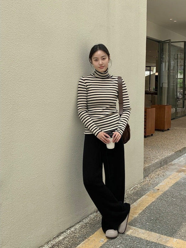 韓国ファッション SELCA-リブタートルニット-2023aw-tp20-05