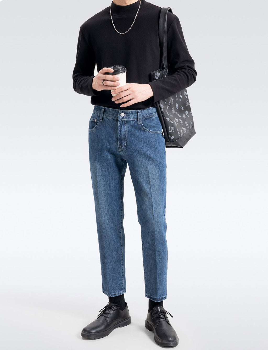 韓国ファッション SELCA-center pleat denim pants-2024ss-pt07-010
