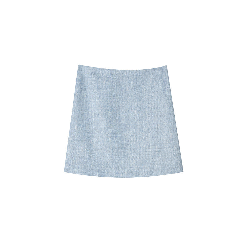 韓国ファッション SELCA-24 サマーライトウェイト、クール、スリム、ホワイト、ショートスリーブスーツトップ 15580 ショートスカート 15581 ツーピースセット-2024ss-161-06