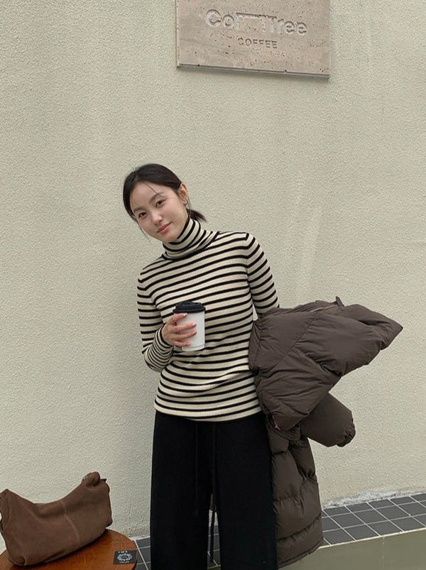 韓国ファッション SELCA-リブタートルニット-2023aw-tp20-03