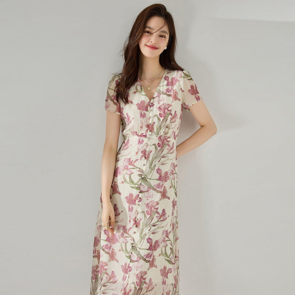韓国ファッション SELCA-フレンチアイリスワンピース-2024ss-118-03