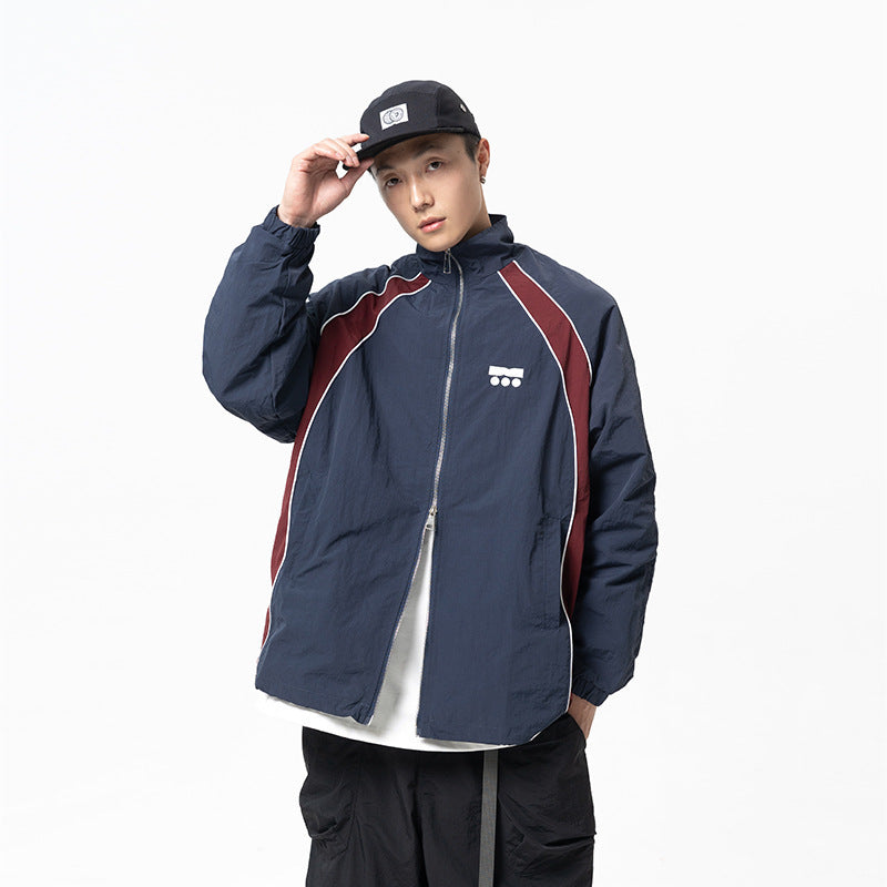 韓国ファッション SELCA-contrast color patchwork loose jacket-mselca2024ss-018-03