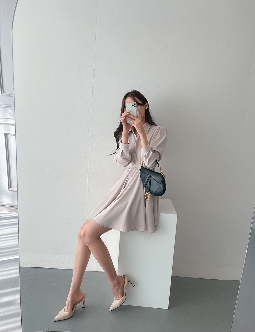 韓国ファッション SELCA-綺麗めフレアワンピース-2023ss-op38-03