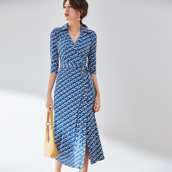 韓国ファッション SELCA-ラップカラーワンピース-2024ss-100-02