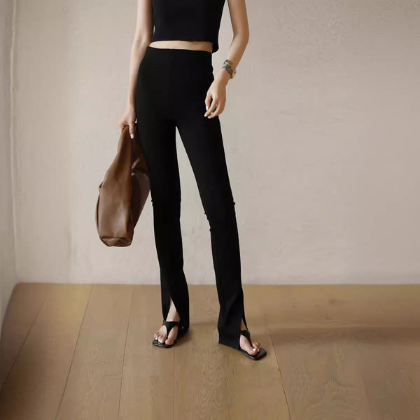 韓国ファッション SELCA-センタースリットパンツ-2024ss-0034-05