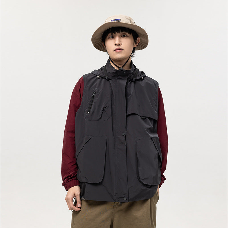 韓国ファッション SELCA-hoodie vest-mselca2024ss-007-03