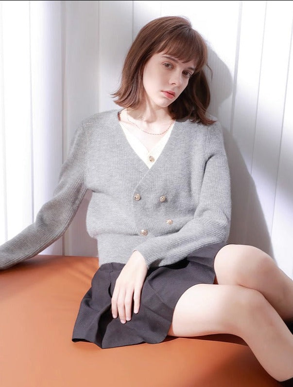 韓国ファッション SELCA-ダブルボタンカーディガン-2023aw-tp49-02