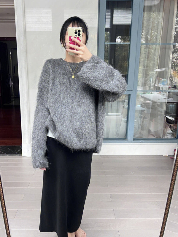 韓国ファッション SELCA-リングシャギークルーニット-2023aw-tp18-06