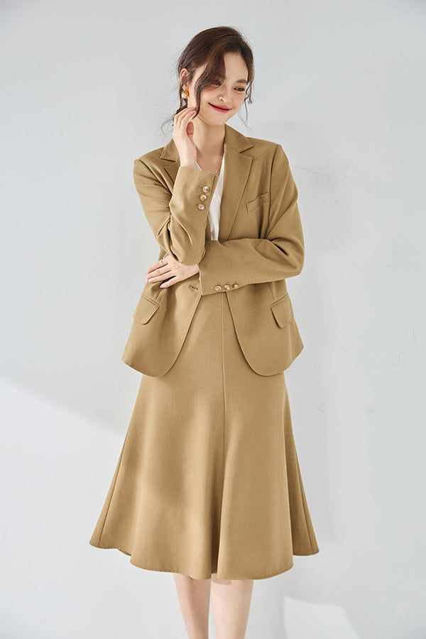 韓国ファッション SELCA-シングルブレストスーツスカート-2024ss-sk04-09