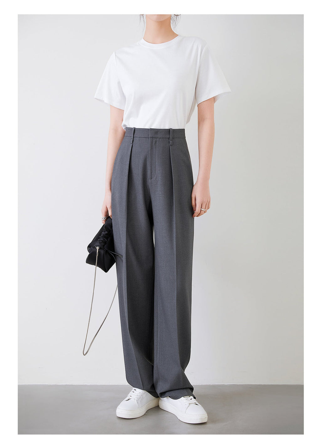 韓国ファッション SELCA-センタープレスストレートパンツ-2024ss-006-020