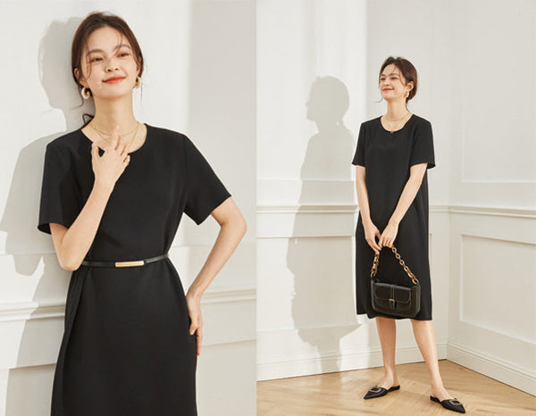 韓国ファッション SELCA-マットカジュアルミディアムワンピース-2024ss-95-05