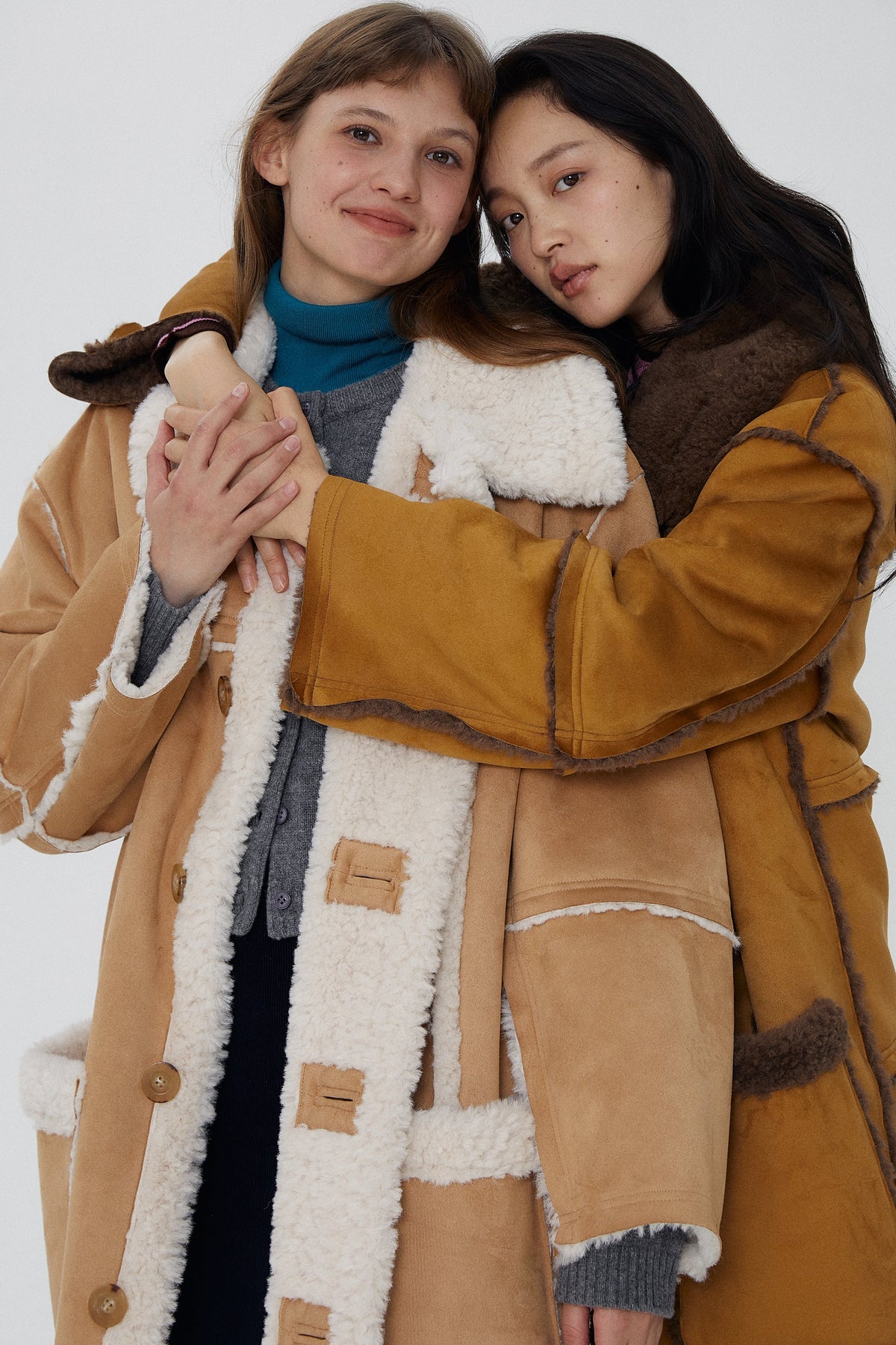 韓国ファッション SELCA-リバーシブルロングボアコート-2023aw-ou52-08