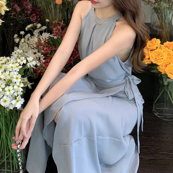 韓国ファッション SELCA-ホルターネックセットアップ-2023ss-op17-02