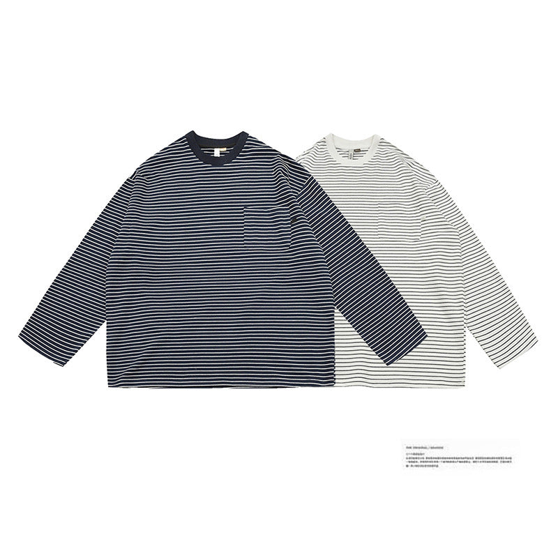 韓国ファッション SELCA-striped pocket cut and sew-mselca2024ss-098-03