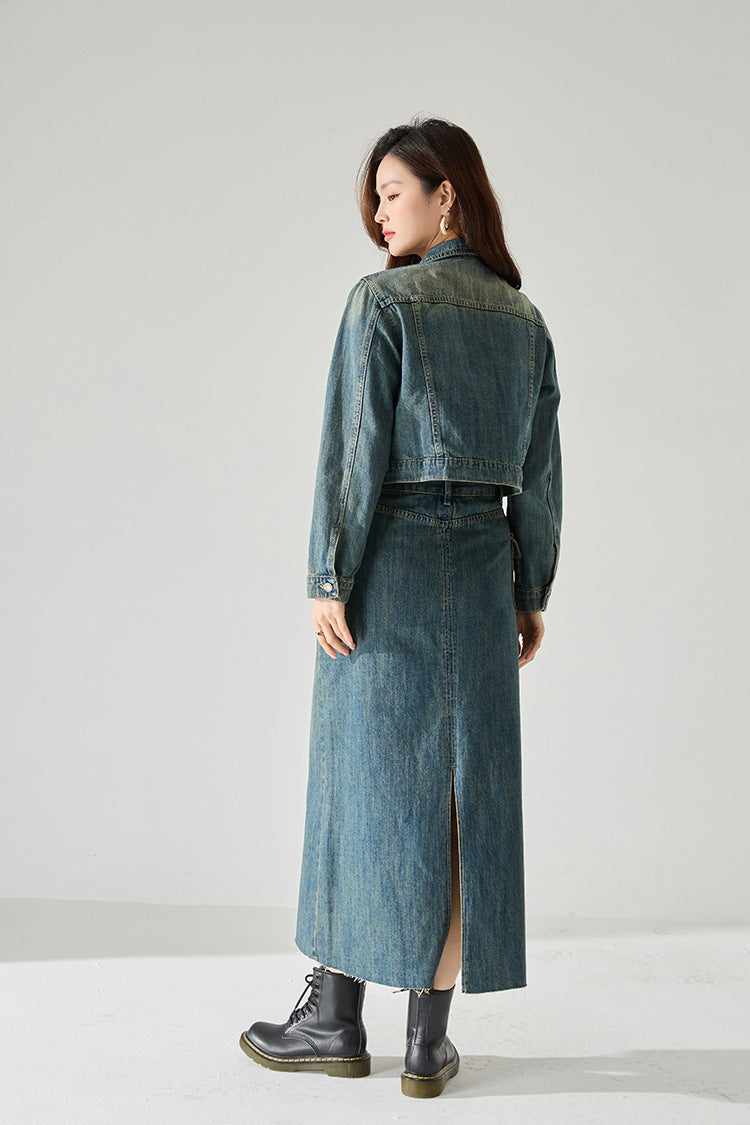 韓国ファッション SELCA-ツーピースデニムスーツ-2024ss-82-014