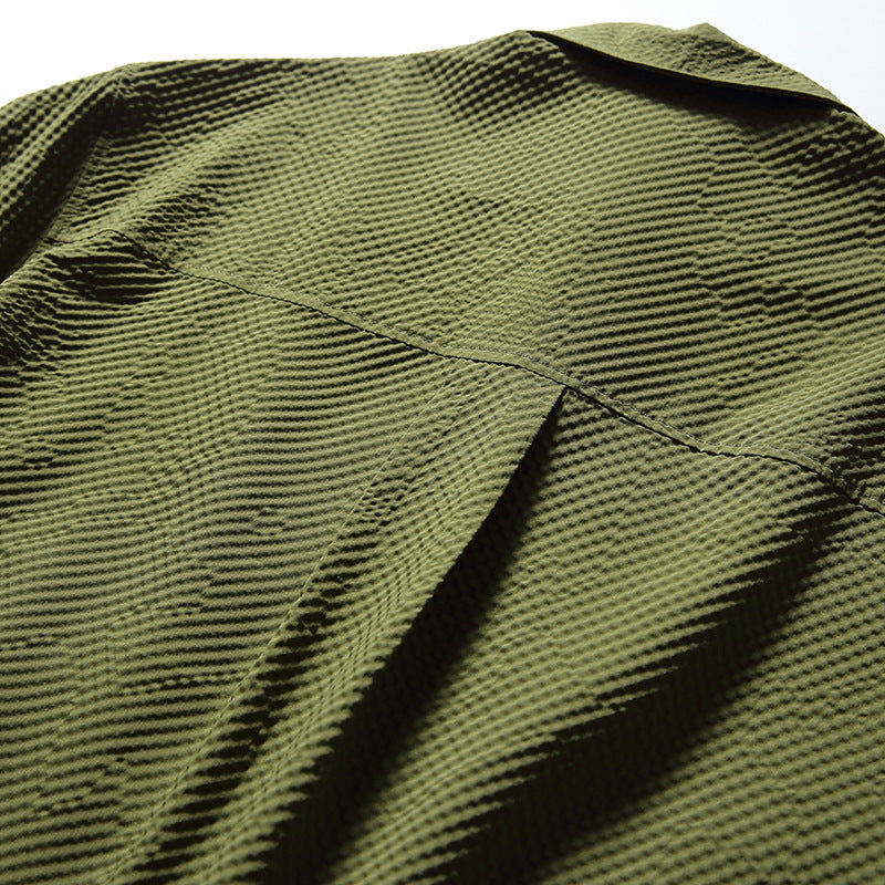 韓国ファッション SELCA-Multi-pocket design loose shirt-mselca2024ss-072-026