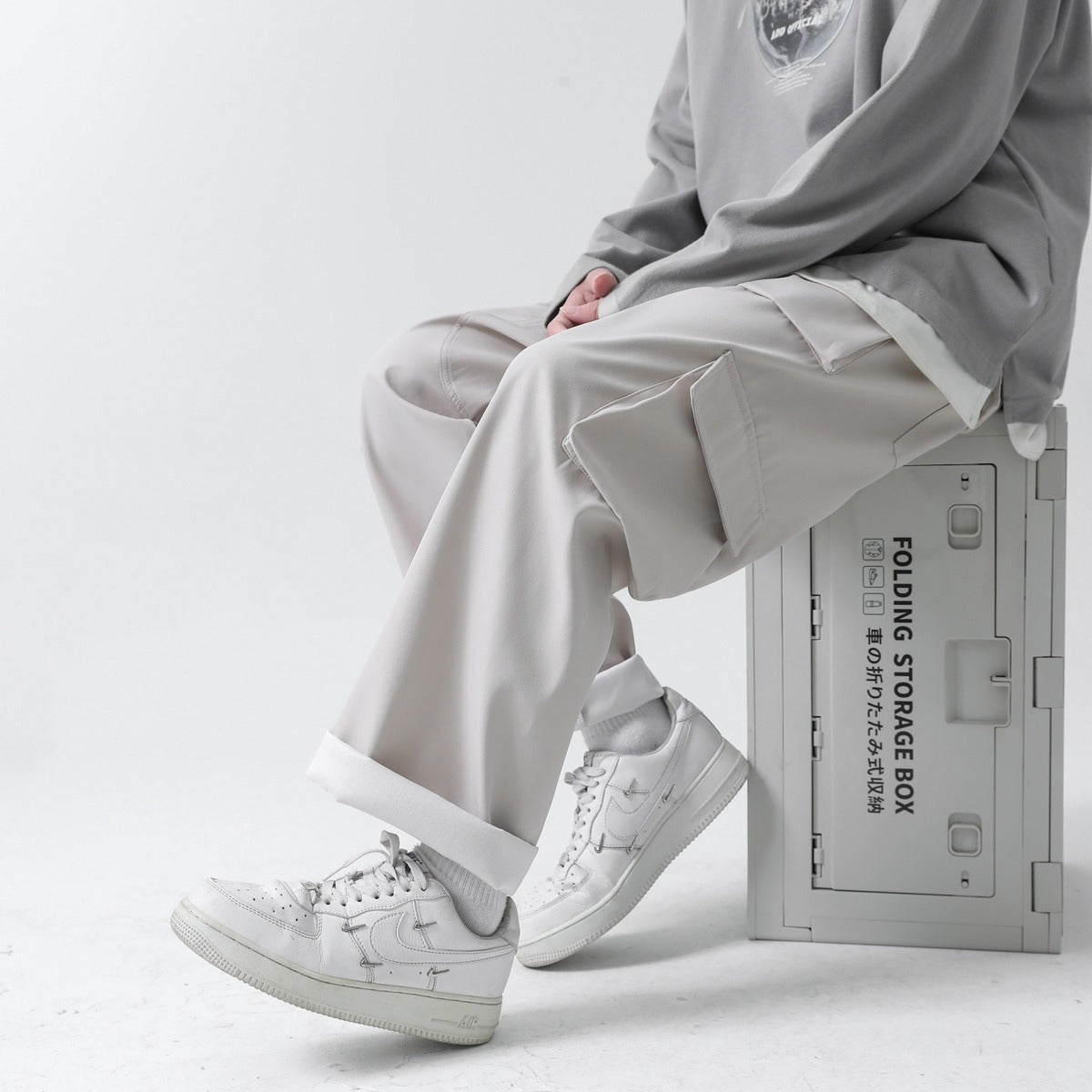 韓国ファッション SELCA-wide baggy pants-mselca2024ss-050-03
