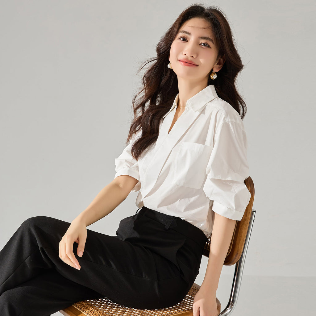 韓国ファッション SELCA-クロスデザインシャツ-2024ss-121-04