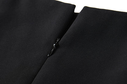 韓国ファッション SELCA-ブラックAラインスカート-2024ss-79-020