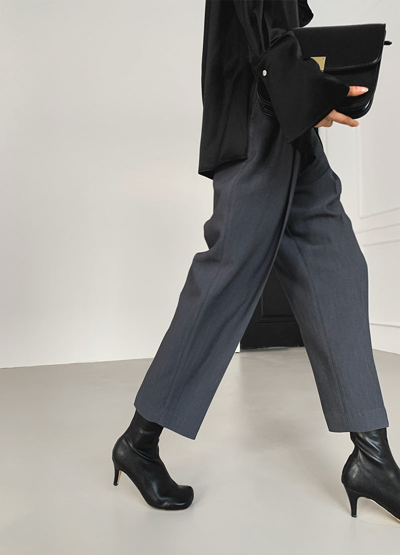 韓国ファッション SELCA-ノーカラーグレーセットアップ-2024ss-0017-043