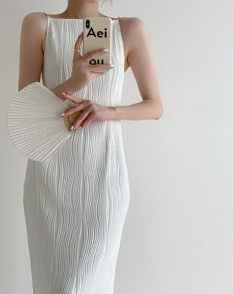 韓国ファッション SELCA-ビーズストラップワンピース-2023ss-op25-014