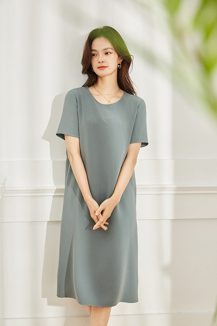 韓国ファッション SELCA-マットカジュアルミディアムワンピース-2024ss-95-015