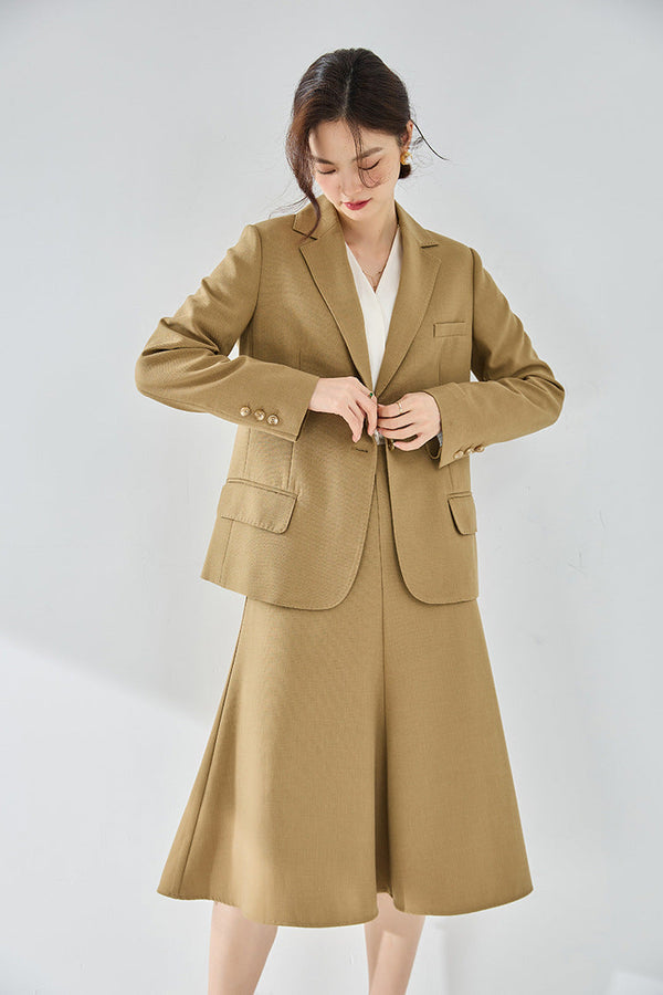 韓国ファッション SELCA-シングルブレストスーツスカート-2024ss-sk04-010