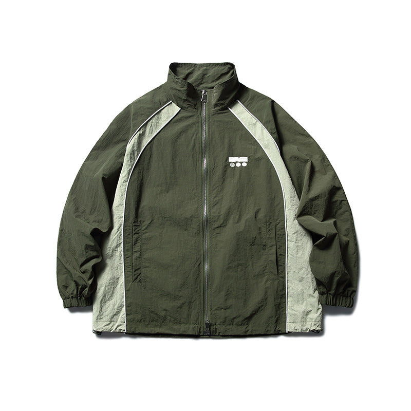 韓国ファッション SELCA-contrast color patchwork loose jacket-mselca2024ss-018-02