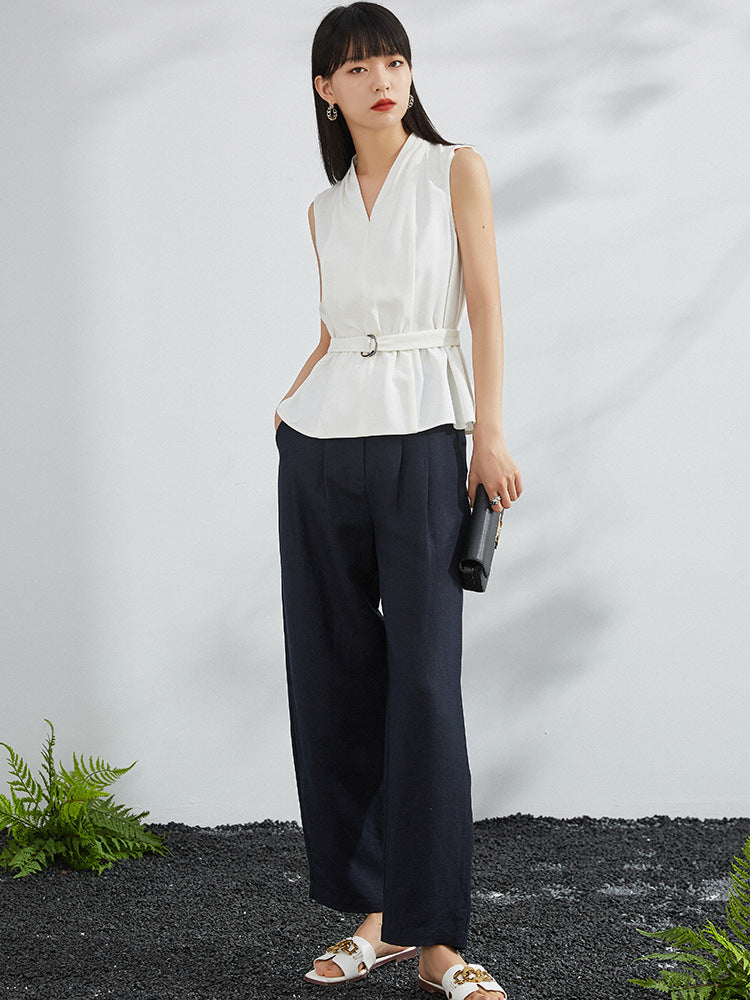 韓国ファッション SELCA-ノースリーブシャツチュニック-2024ss-tp34-03